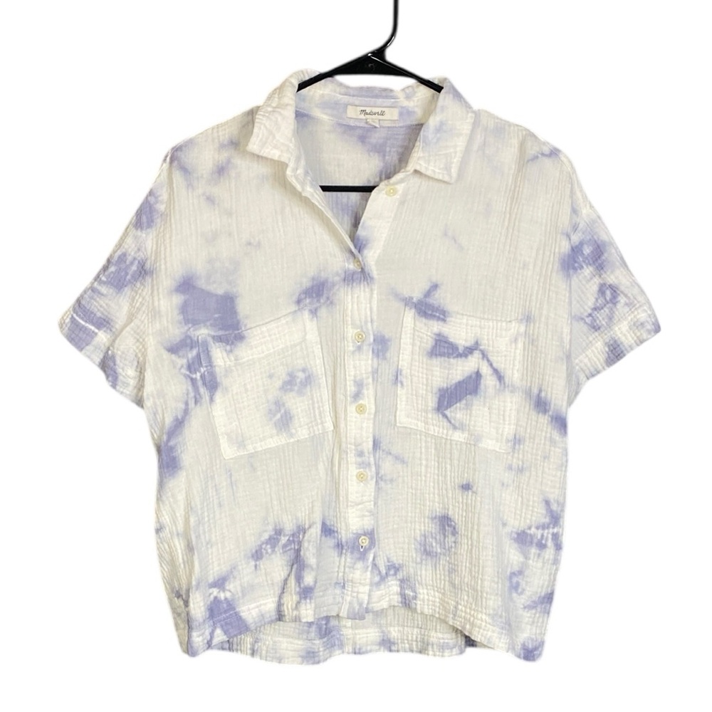 Madewell Lightspun Beachside Shirt in Tie-Dye Women's Small - Picture 2 of 6